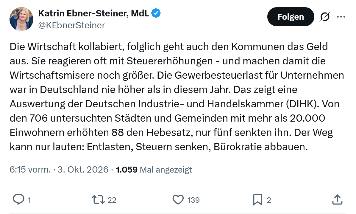 Katrin Ebner-Steiner: Die Wirtschaft kollabiert...