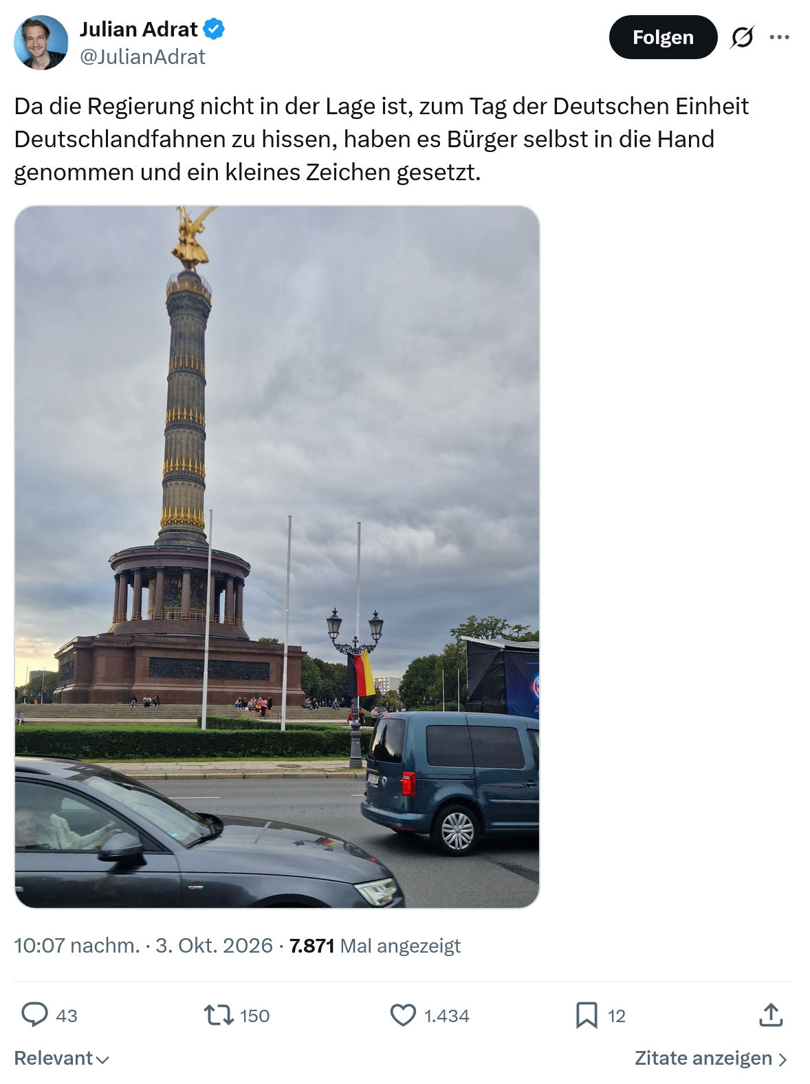 Julian Adrat: Da die Regierung nicht...