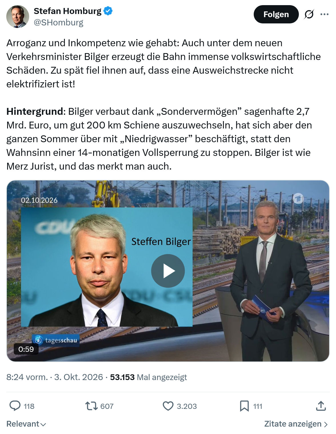 Stefan Homburg: Arroganz und Inkompetenz wie gehabt...