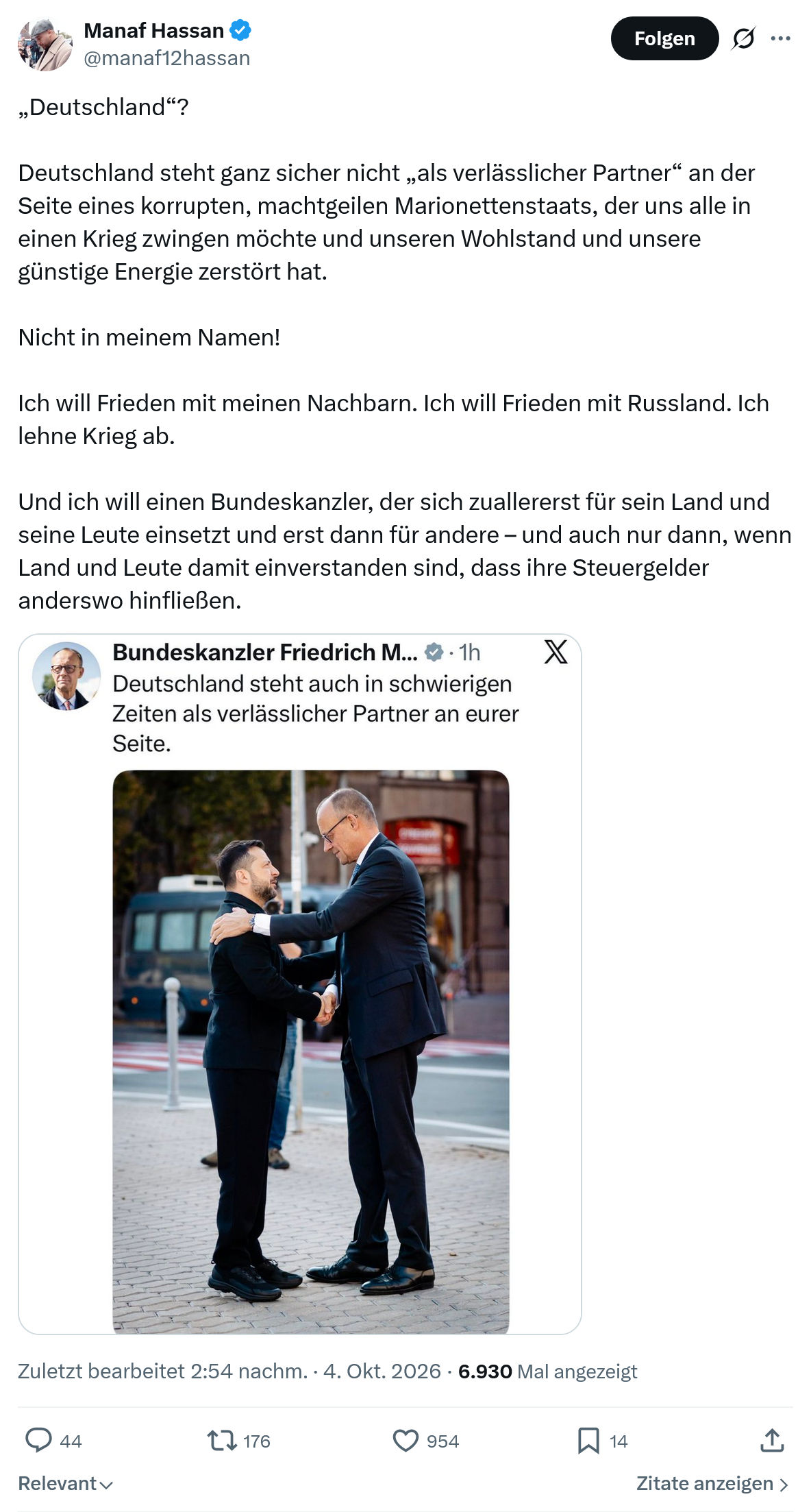 Manaf Hassan: „Deutschland“...
