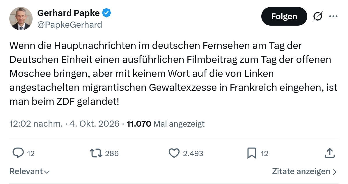 Gerhard Papke: Wenn die Hauptnachrichten...