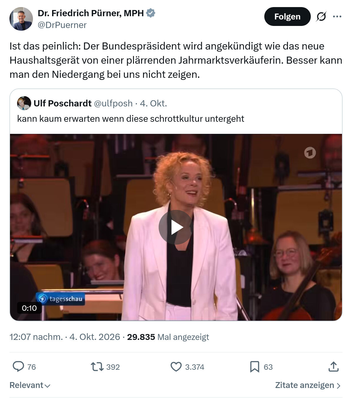 Friedrich Pürner: Ist das peinlich...