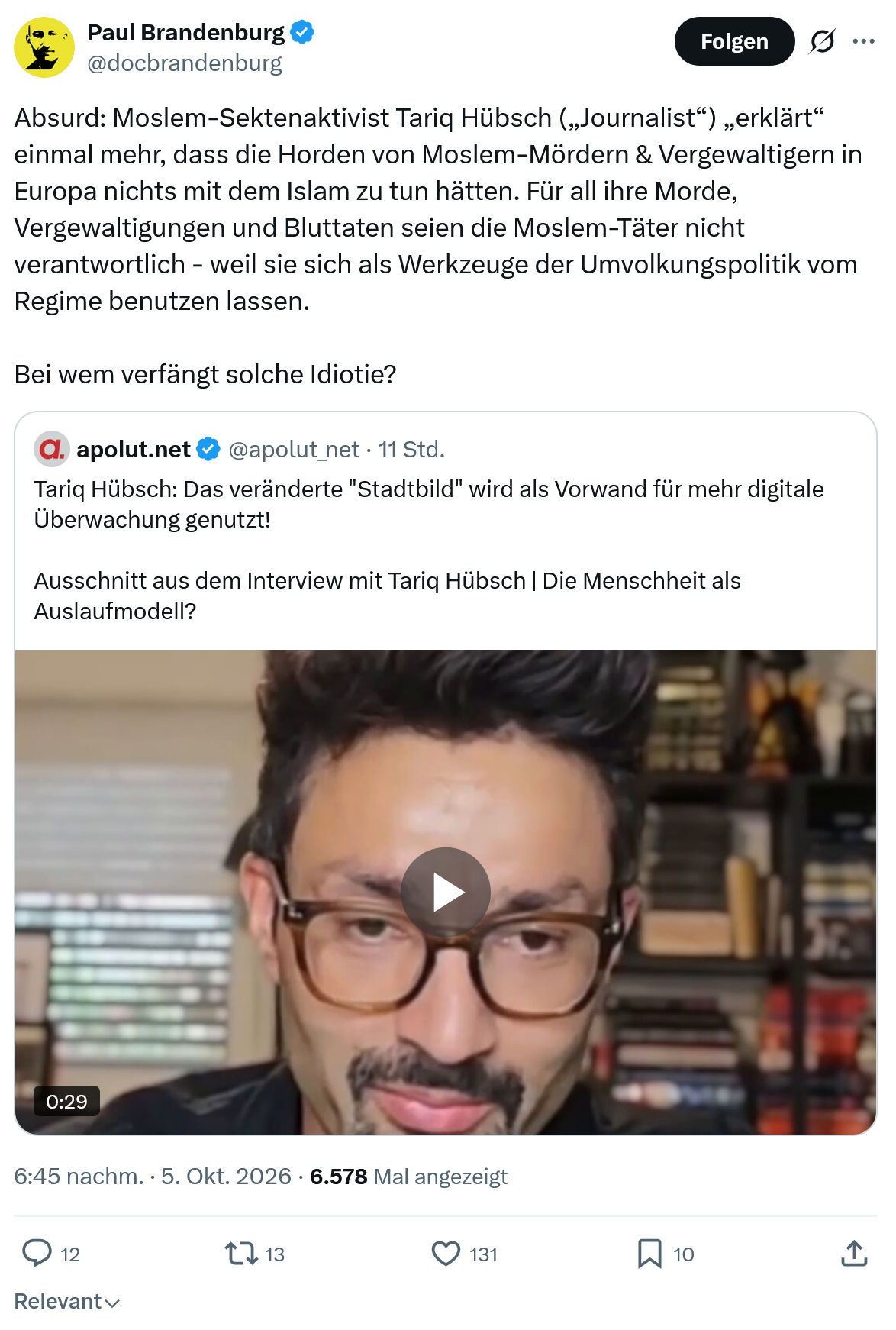 Paul Brandenburg: Absurd...