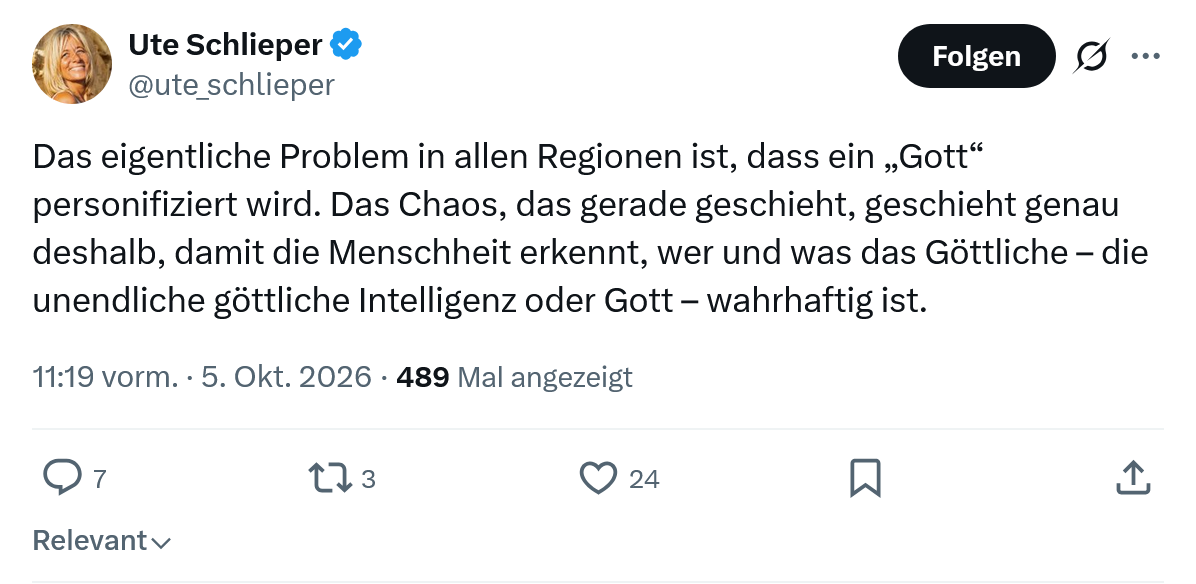 Ute Schlieper: Das eigentliche Problem...