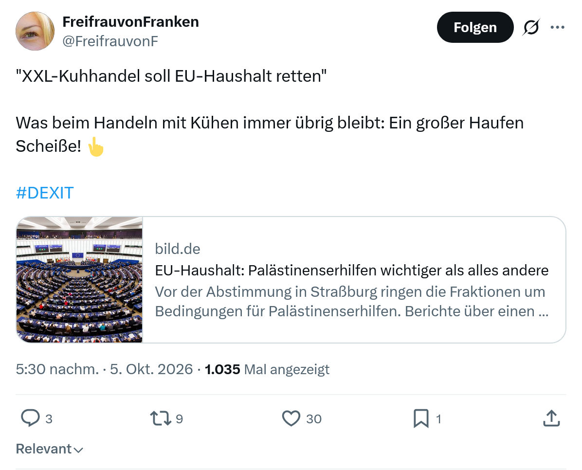 FreifrauvonFranken: XXL-Kuhhandel soll...
