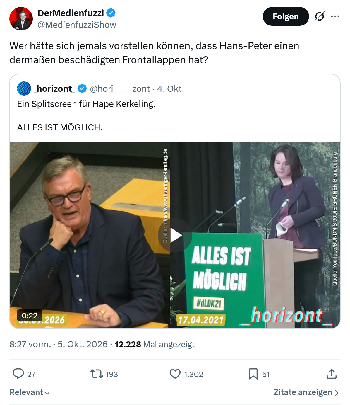 Oliver Brendel: Wer hätte sich jemals...