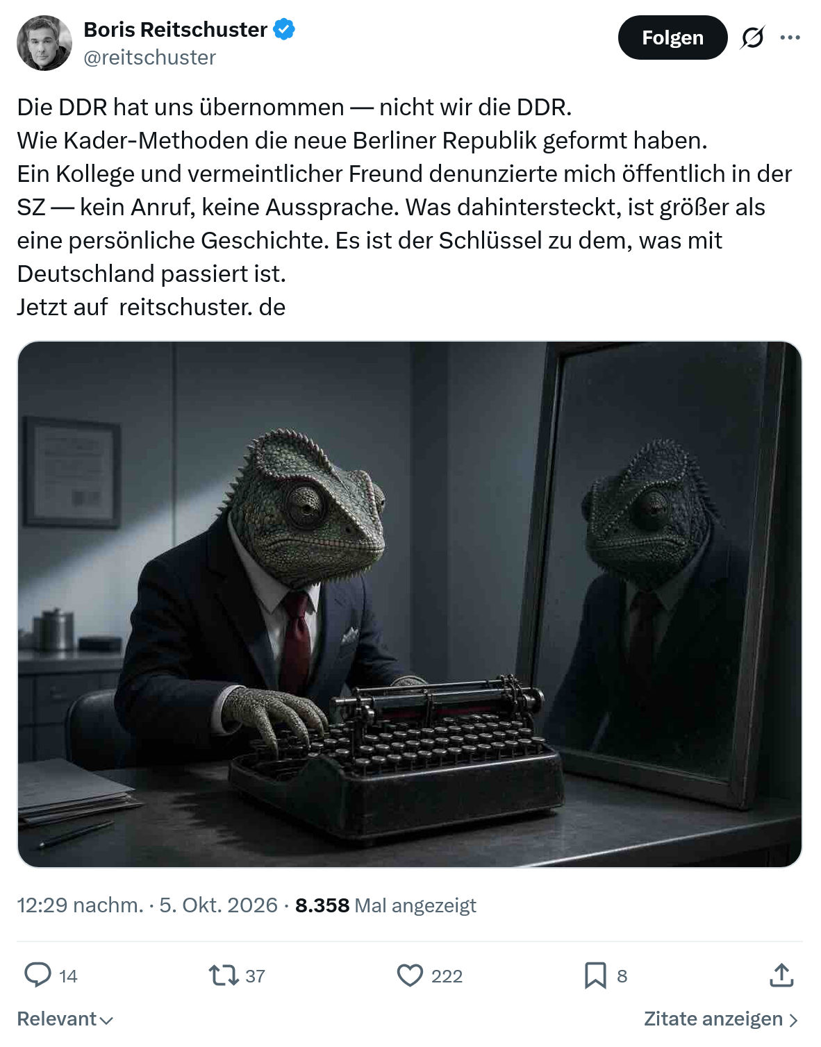 Boris Reitschuster: Die DDR hat uns übernommen...