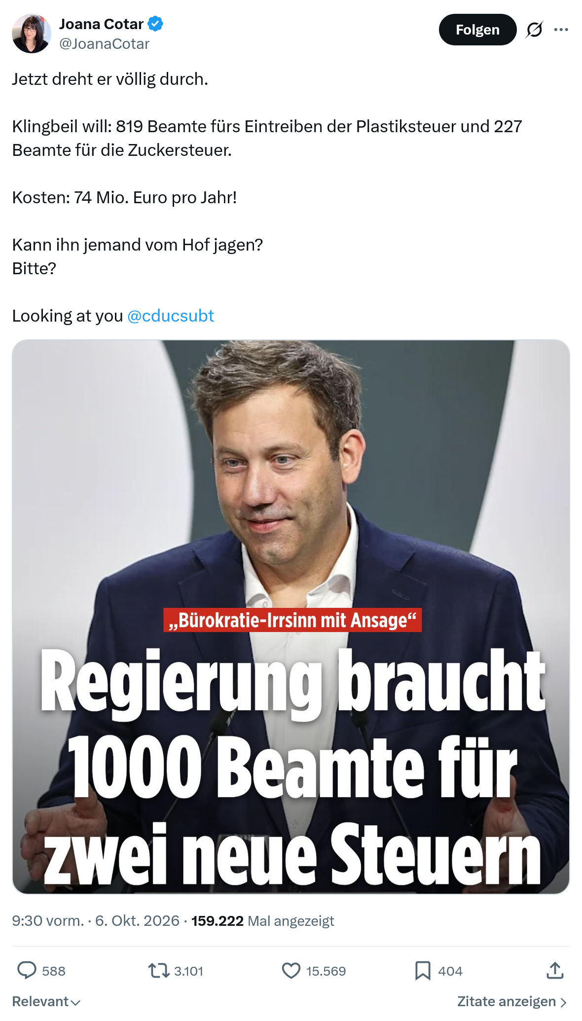 Joana Cotar: Jetzt dreht er völlig durch...