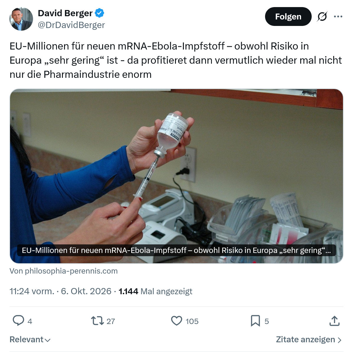 David Berger: EU-Millionen für neuen...