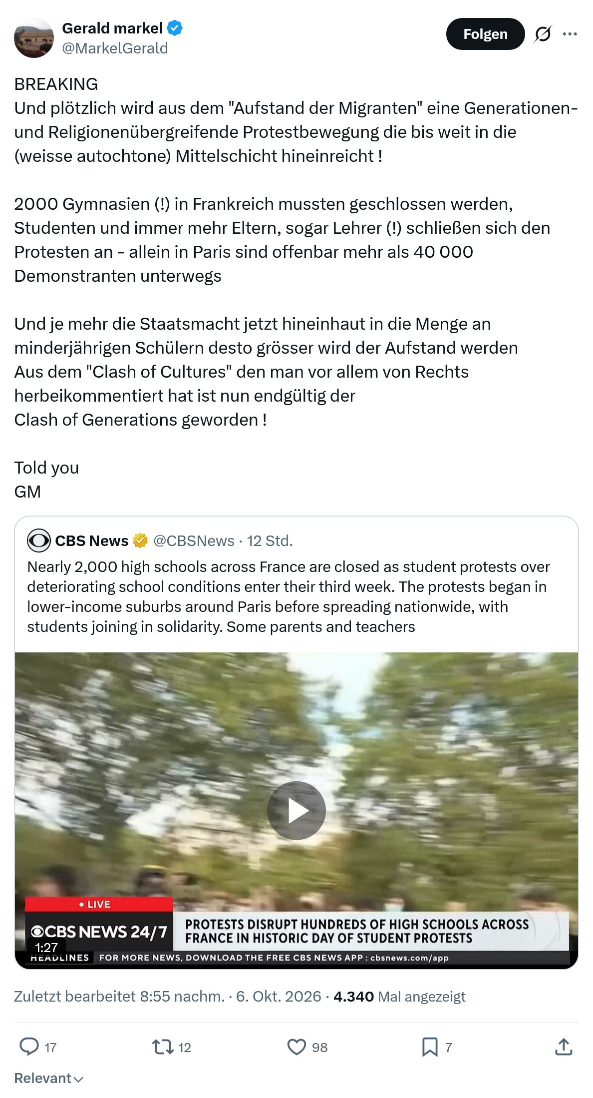 Gerald Markel: Und plötzlich wird aus dem...