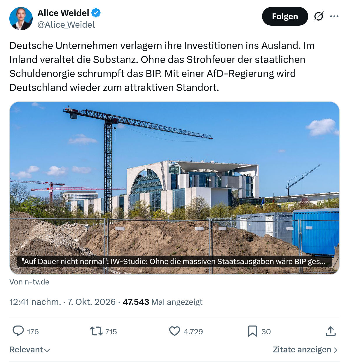 Alice Weidel: Deutsche Unternehmen verlagern...