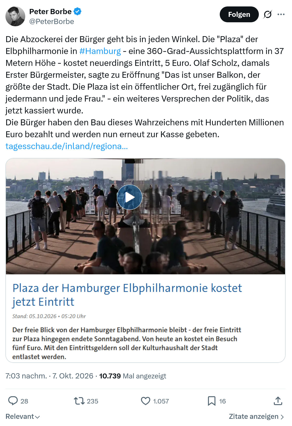 Peter Borbe: Die Abzockerei der Bürger...