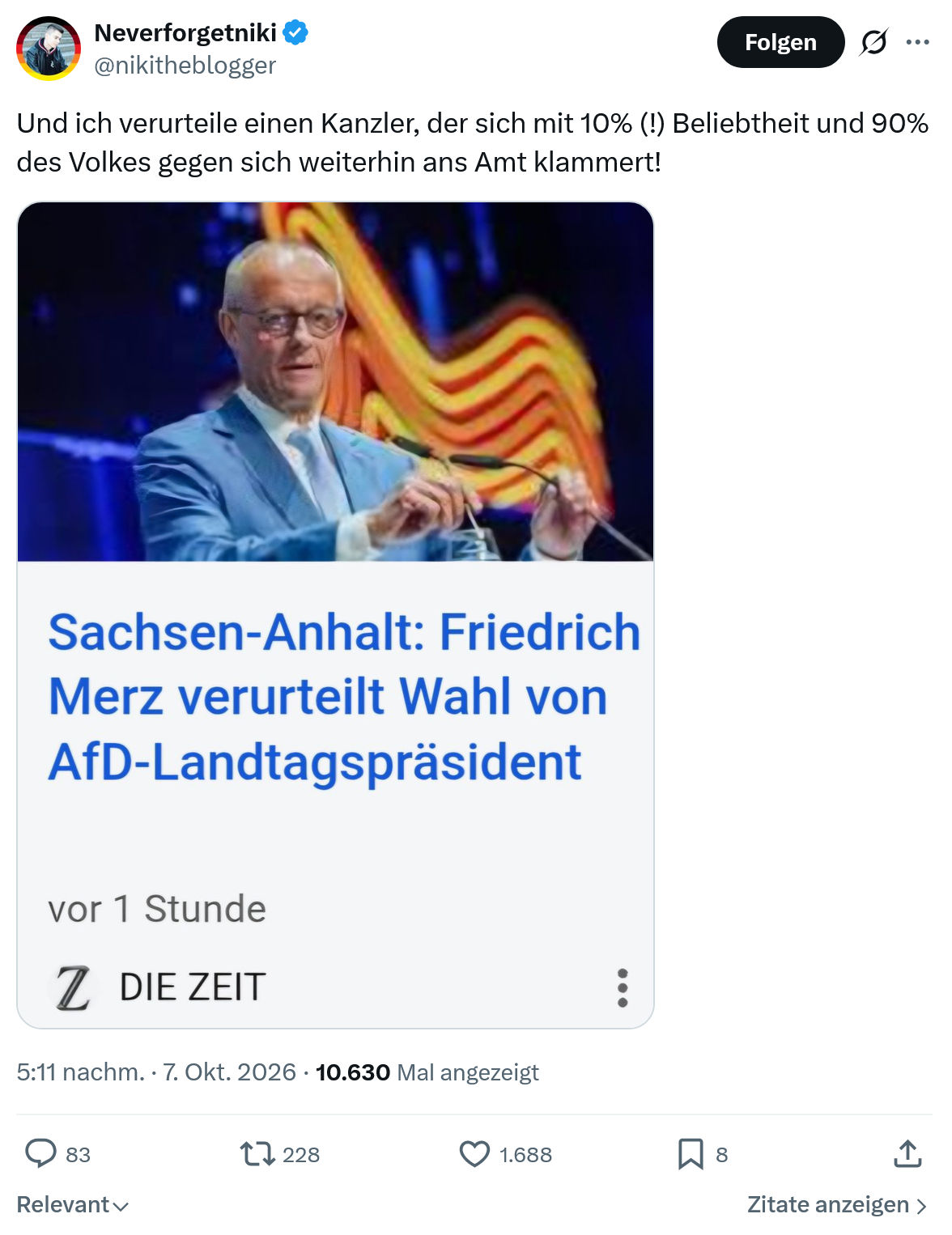 Neverforgetniki: Und ich verurteile einen Kanzler...