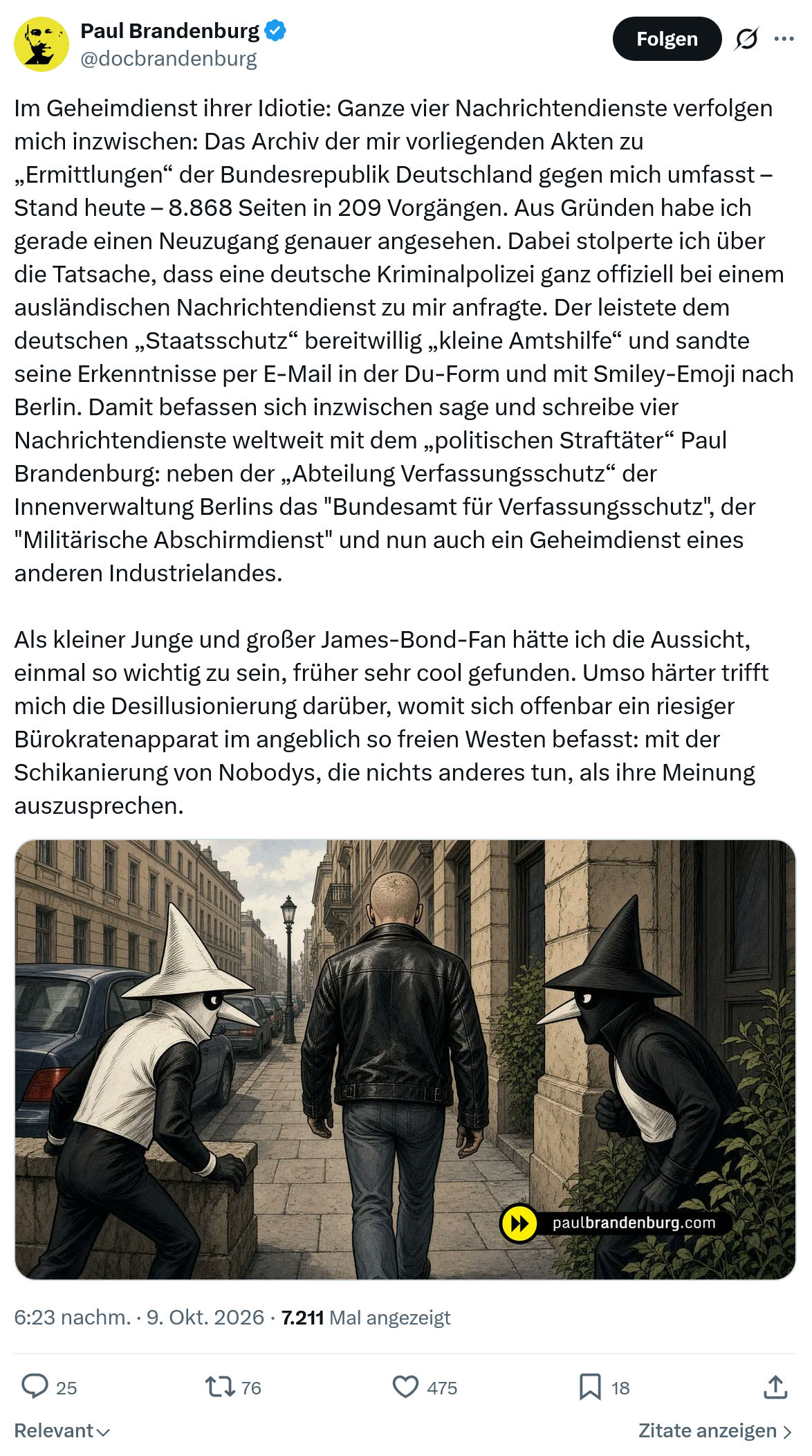 Paul Brandenburg: Im Geheimdienst ihrer Idiotie...