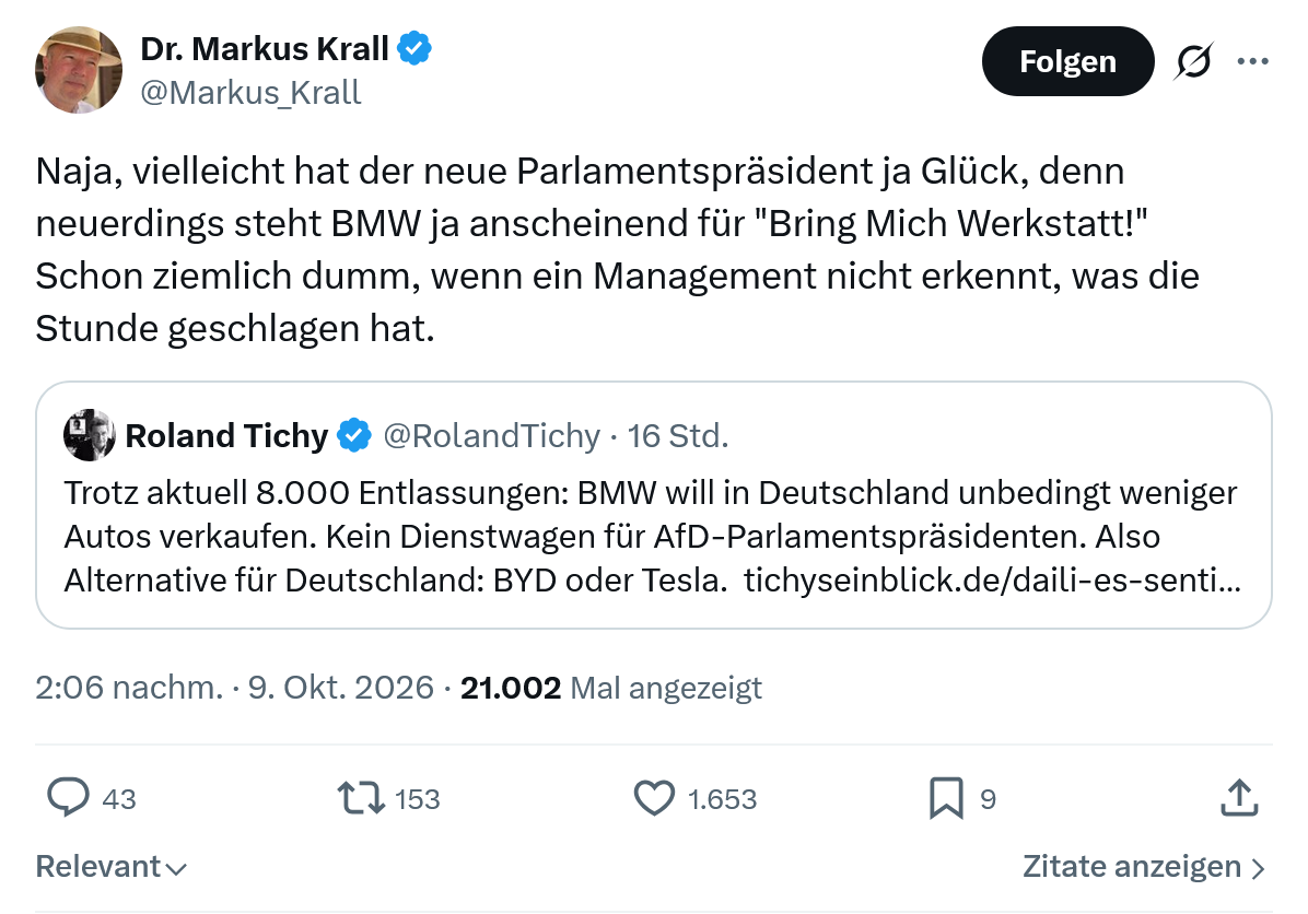 Markus Krall: Naja, vielleicht hat der neue...
