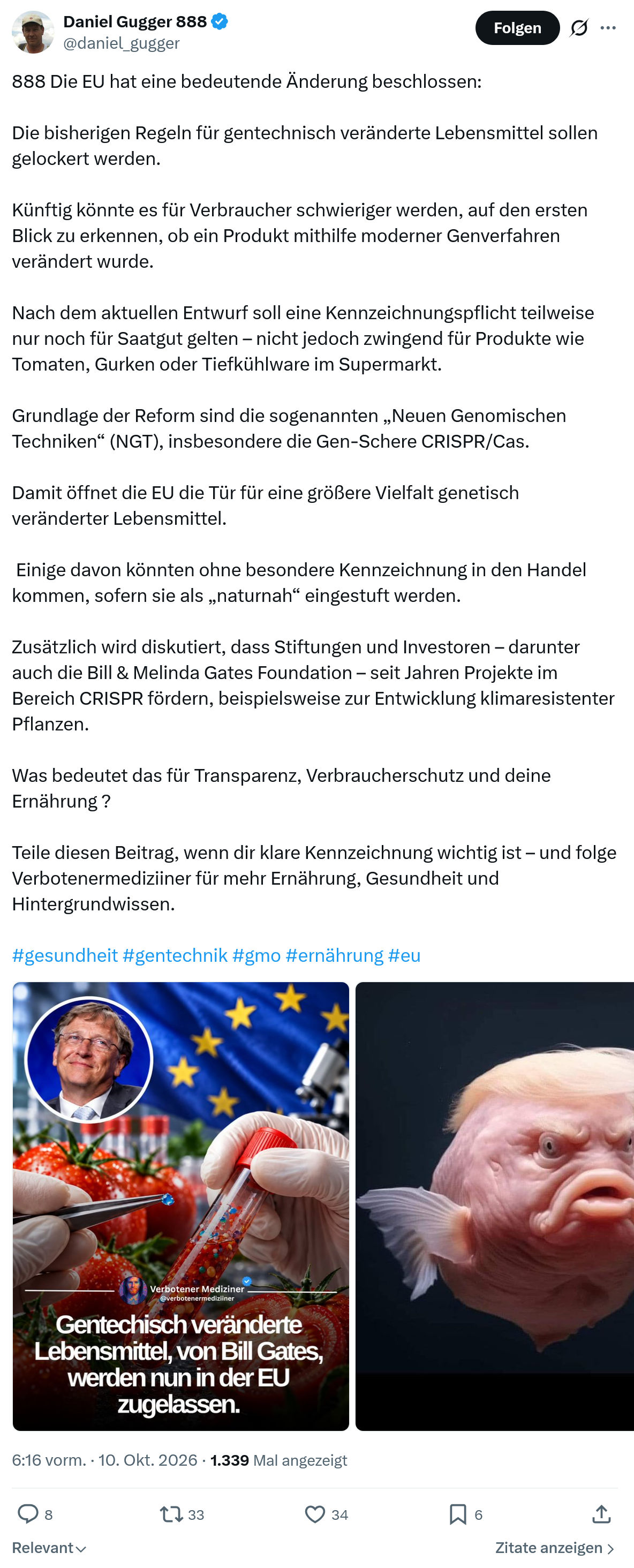 Daniel Gugger: 888 Die EU hat eine bedeutende...