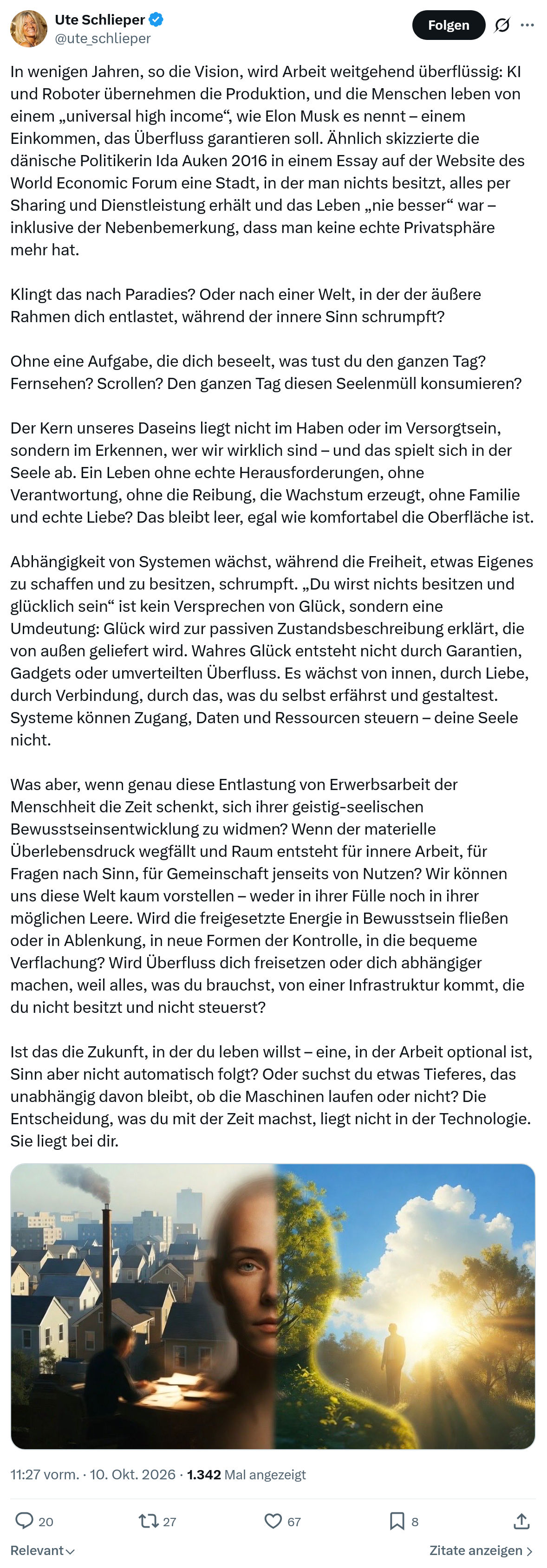 Ute Schlieper: In wenigen Jahren, so die Vision...