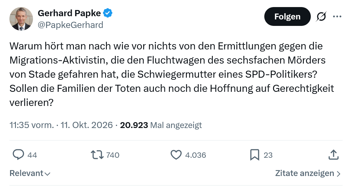Gerhard Papke: Warum hört man nach wie...