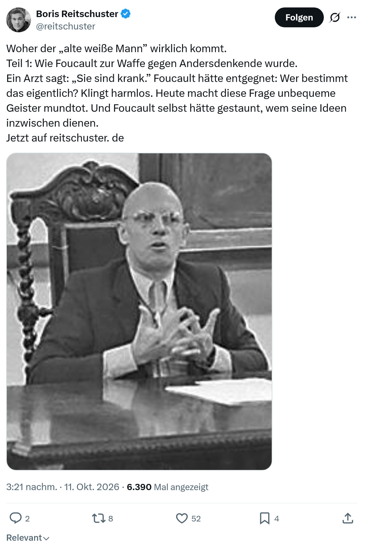 Boris Reitschuster: Woher der „alte weiße Mann”...