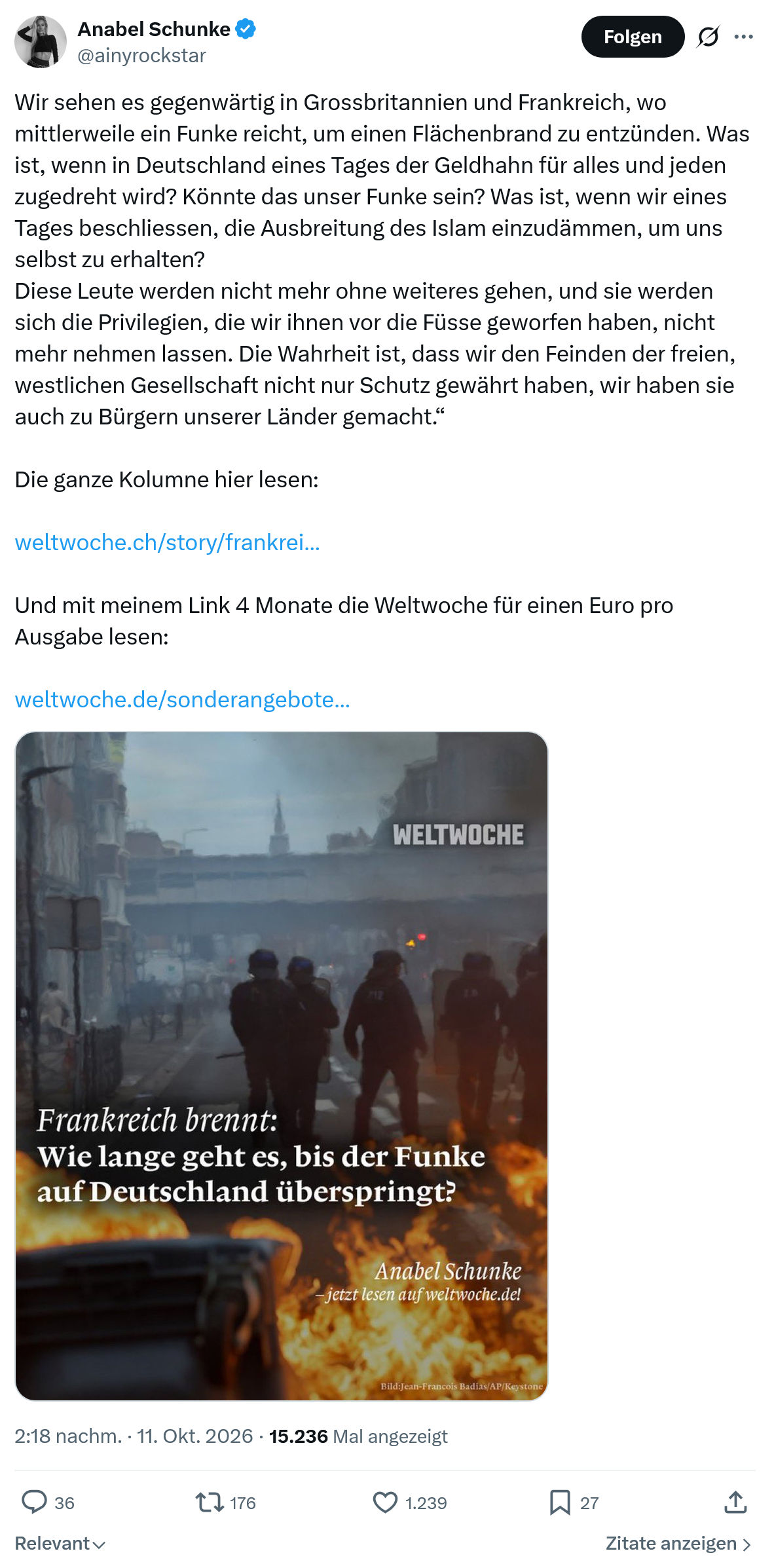 Anabel Schunke: Wir sehen es gegenwärtig...