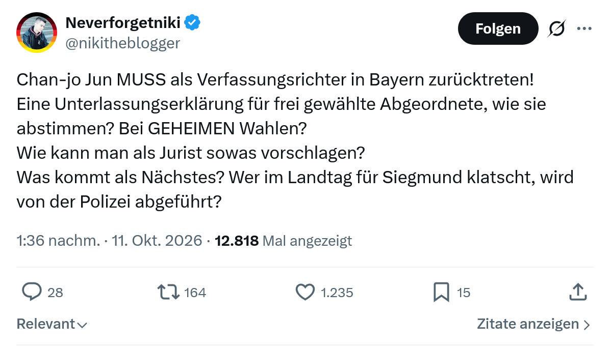 Neverforgetniki: Chan-jo Jun MUSS als Verfassungsrichter...