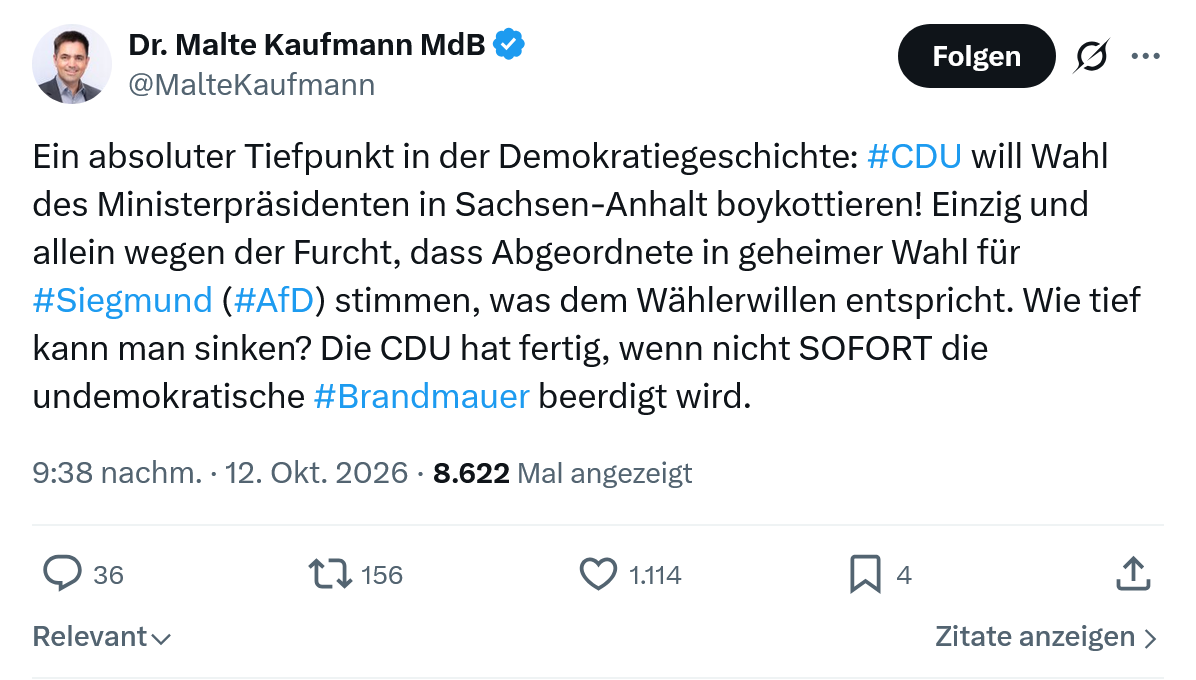 Malte Kaufmann: Ein absoluter Tiefpunkt...