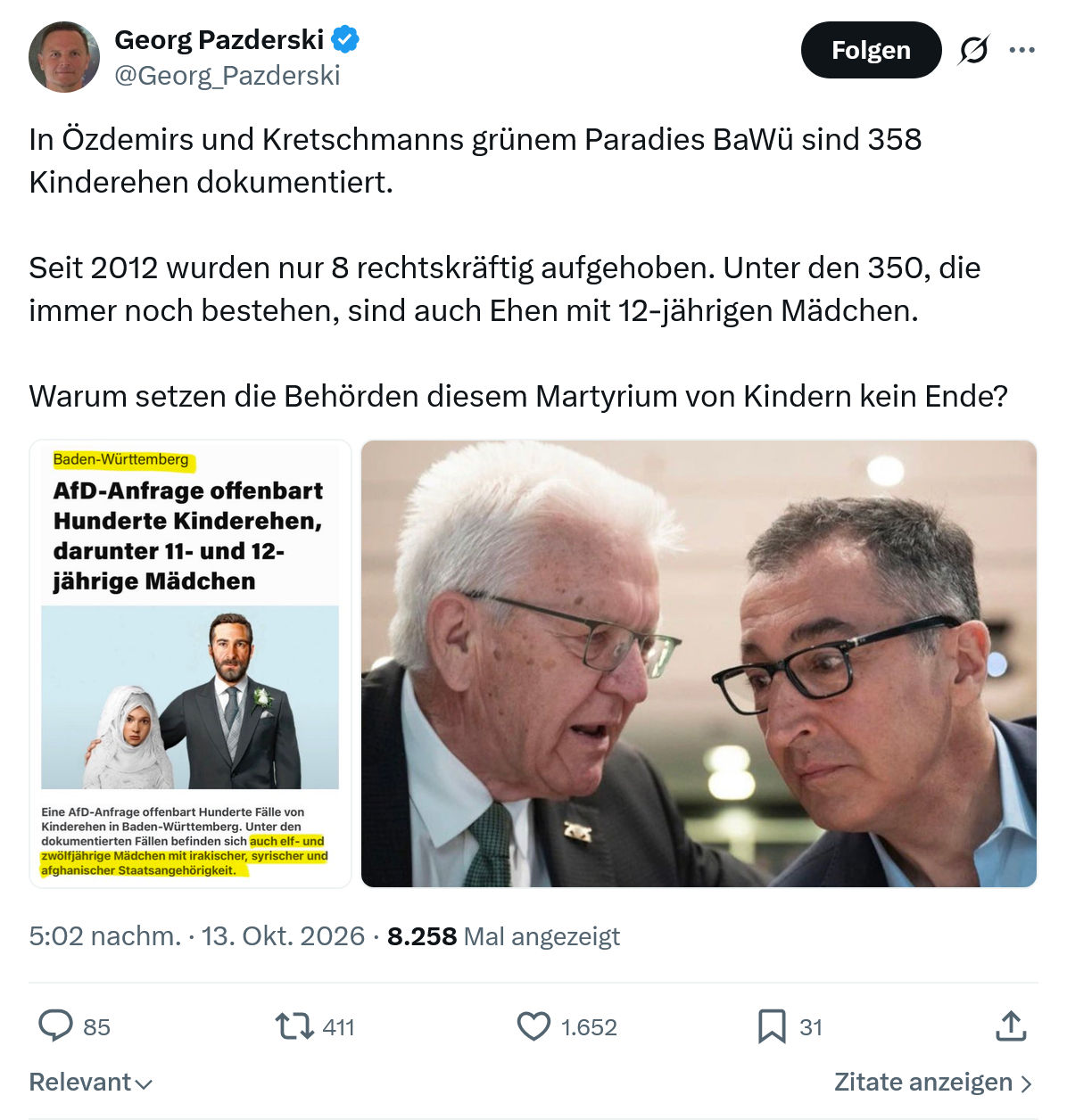 Georg Pazderski: In Özdemirs und Kretschmanns...