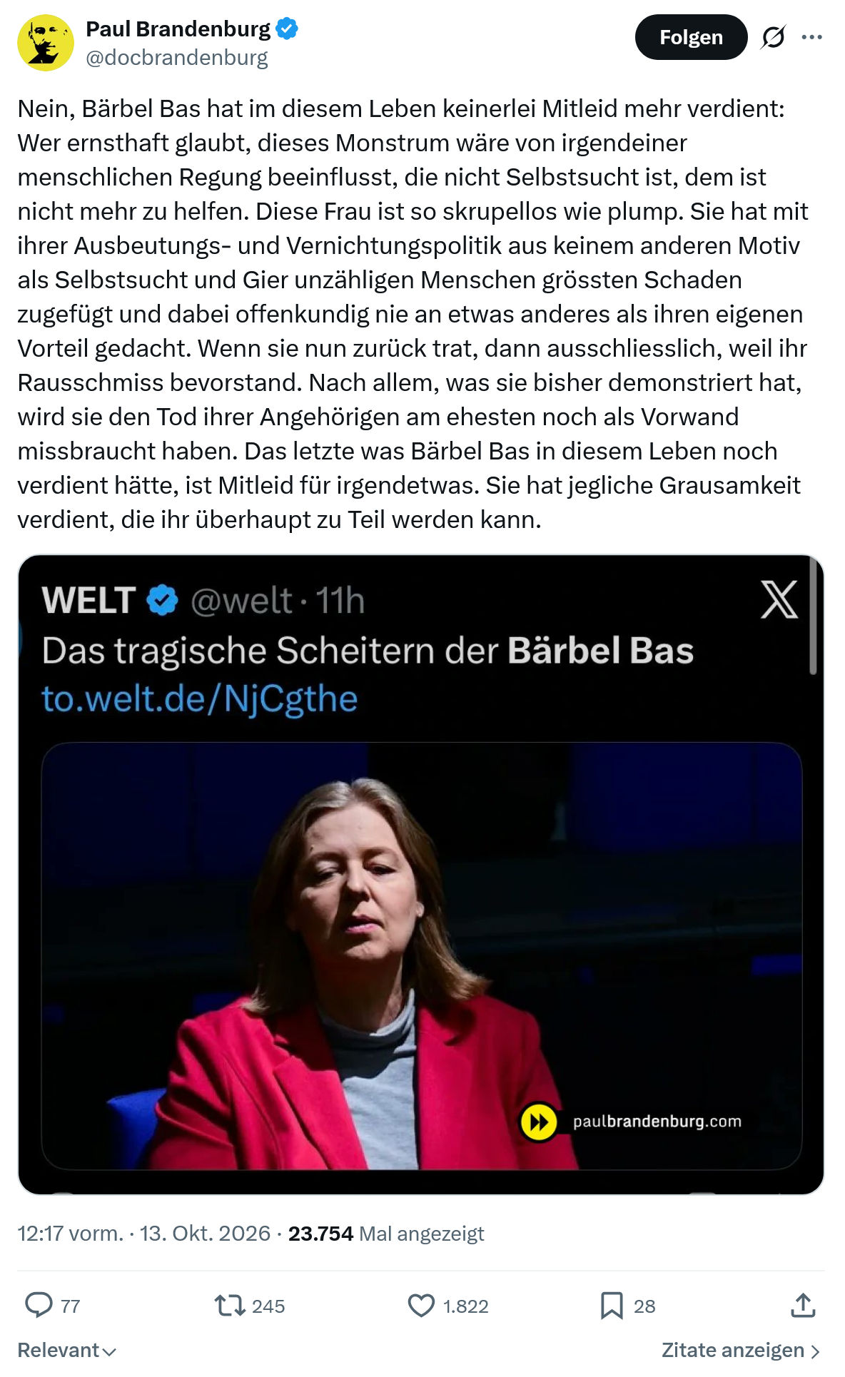 Paul Brandenburg: Nein, Bärbel Bas hat im diesem...