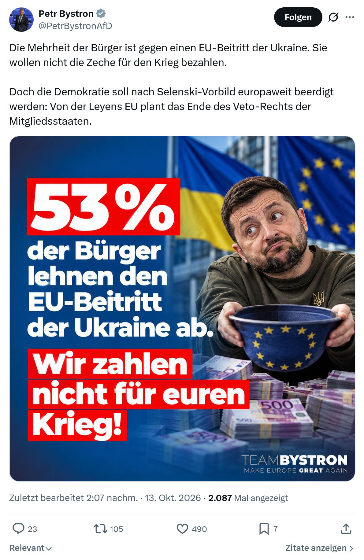 Petr Bystron: Die Mehrheit der Bürger...
