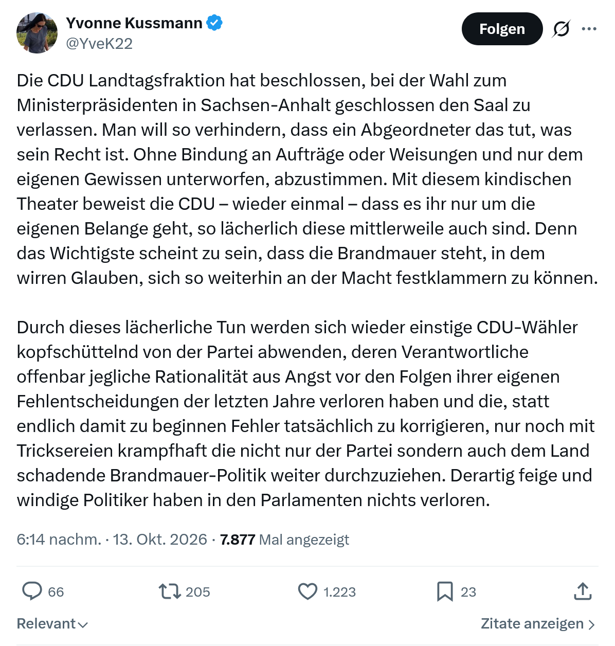 Yvonne Kussmann: Die CDU Landtagsfraktion...