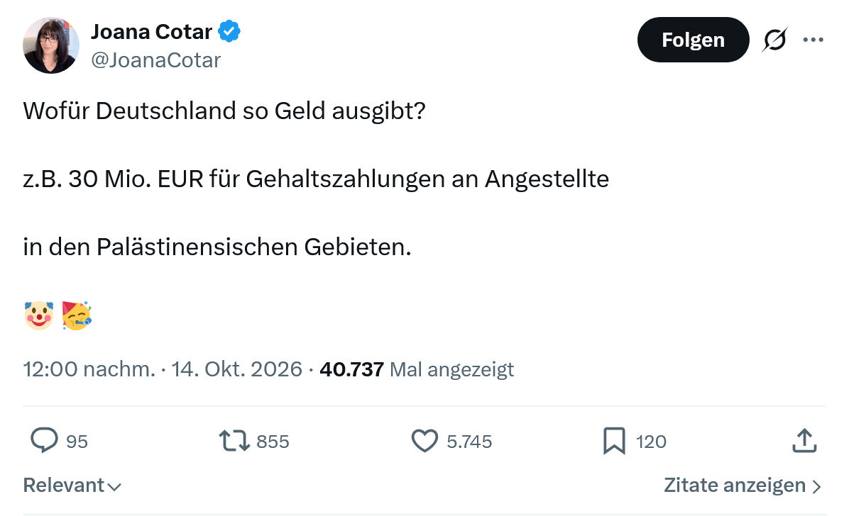 Joana Cotar: Wofür Deutschland...