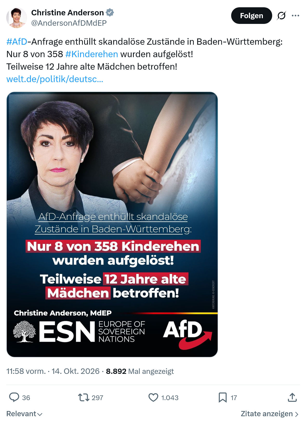 Christine Anderson: #AfD-Anfrage enthüllt...