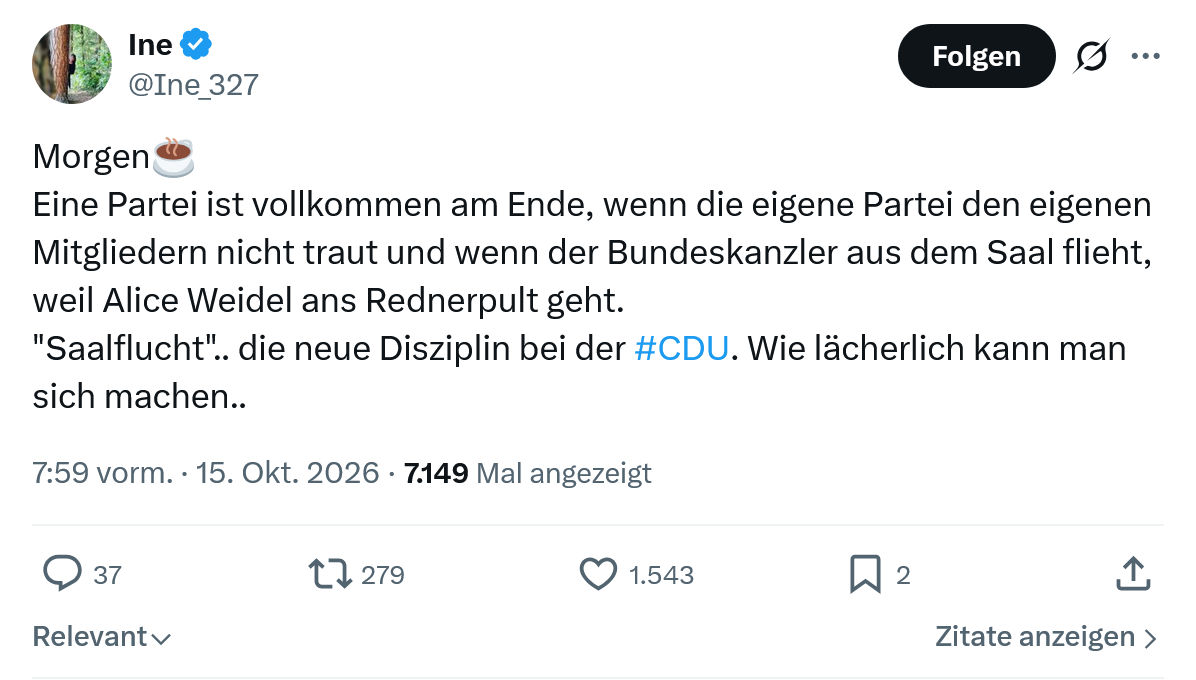 Ine: Eine Partei ist vollkommen am Ende...