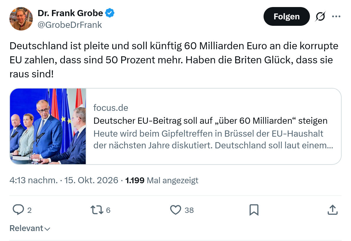 Frank Grobe: Deutschland ist pleite...