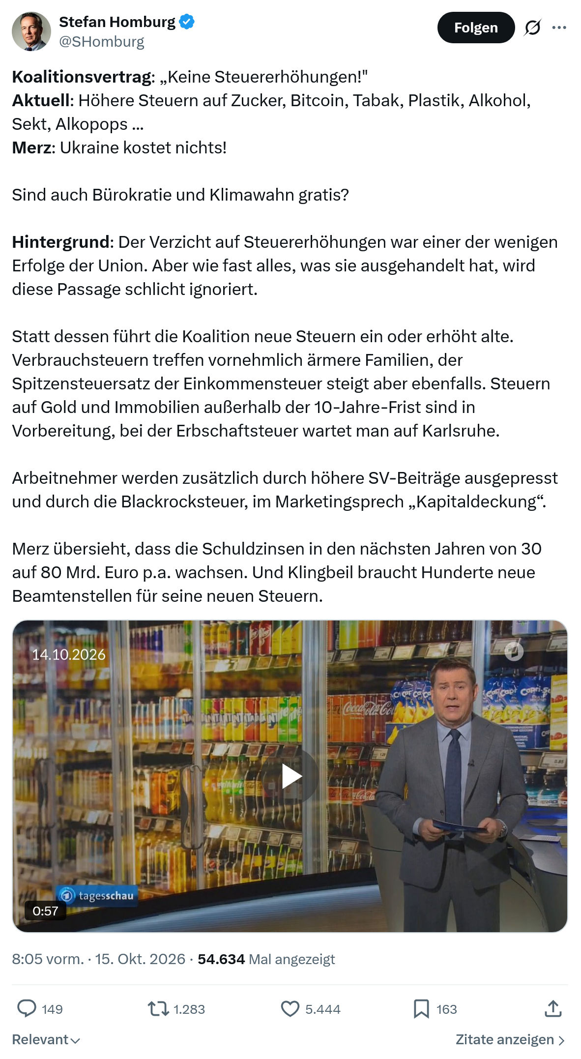 Stefan Homburg: Koalitionsvertrag...