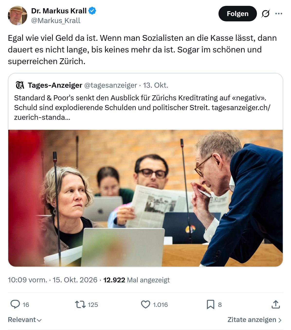 Markus Krall: Egal wie viel Geld da ist: