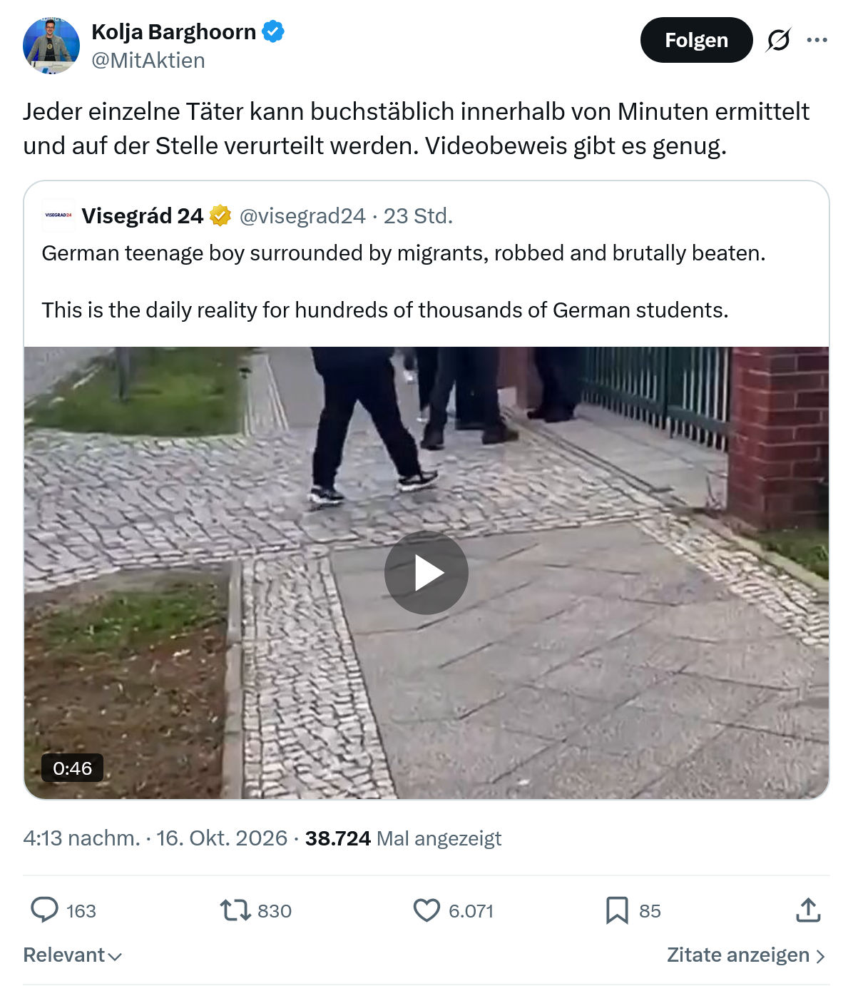 Kolja Barghoorn: Jeder einzelne Täter...