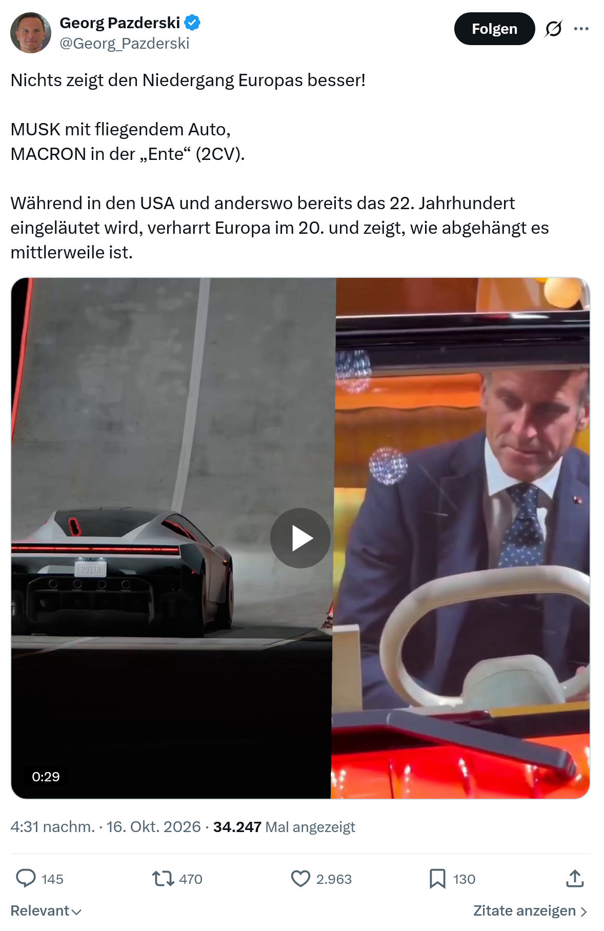 Georg Pazderski: Nichts zeigt den Niedergang...
