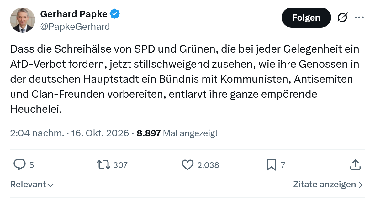 Gerhard Papke: Dass die Schreihälse von SPD und Grünen...