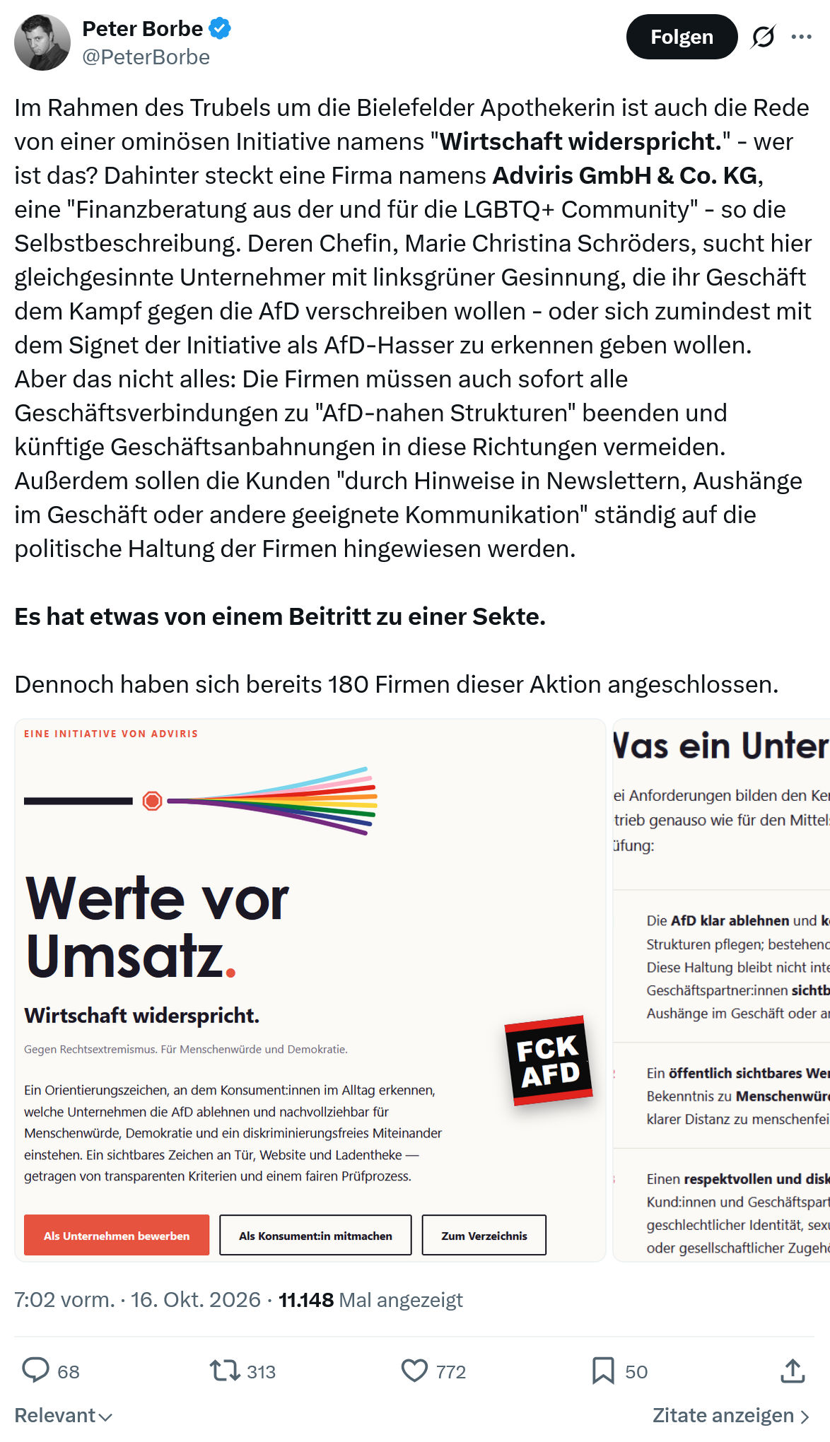 Peter Borbe: Im Rahmen des Trubels...