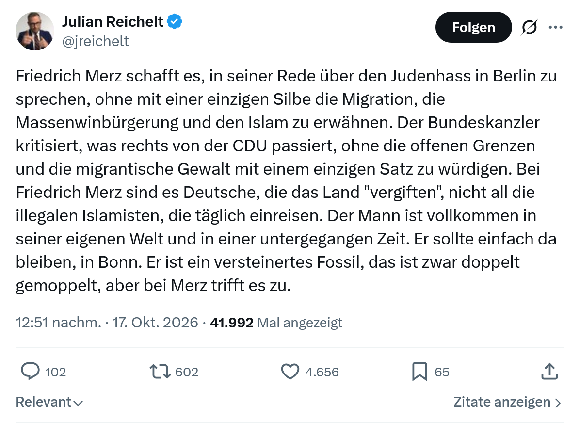 Julian Reichelt: Friedrich Merz schafft es...
