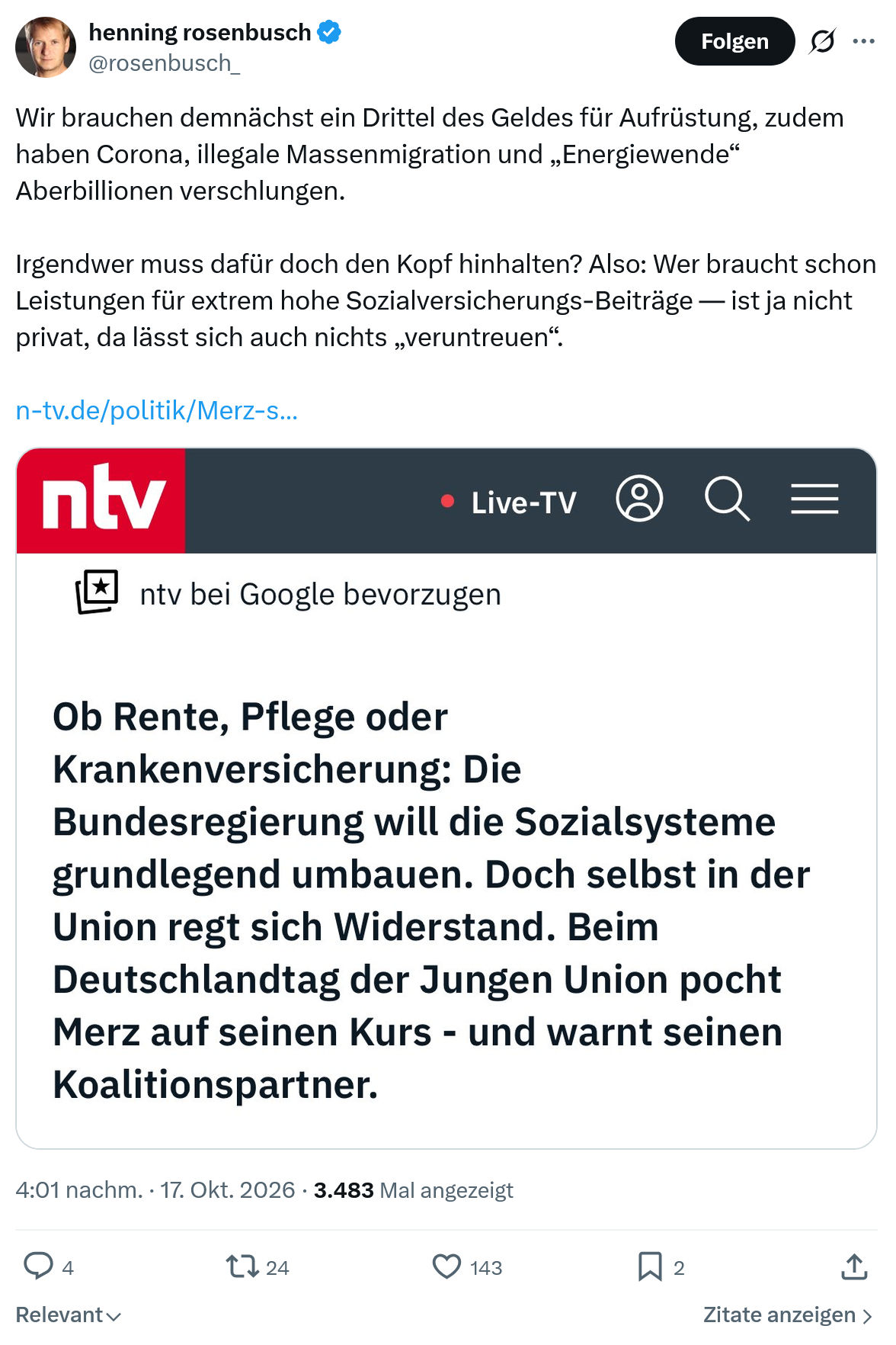 henning rosenbusch: Wir brauchen demnächst...