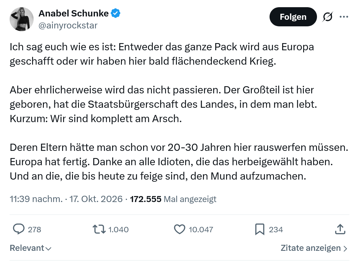 Anabel Schunke: Ich sag euch wie es ist...