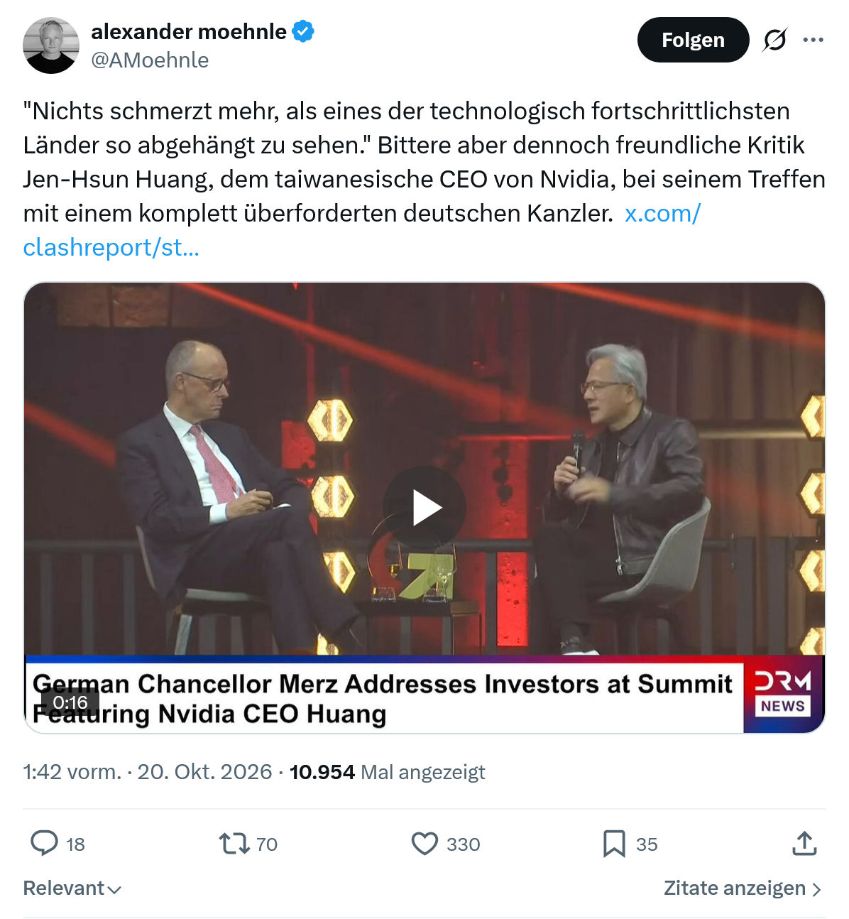 Alexander Moehnle: Nichts schmerzt mehr...
