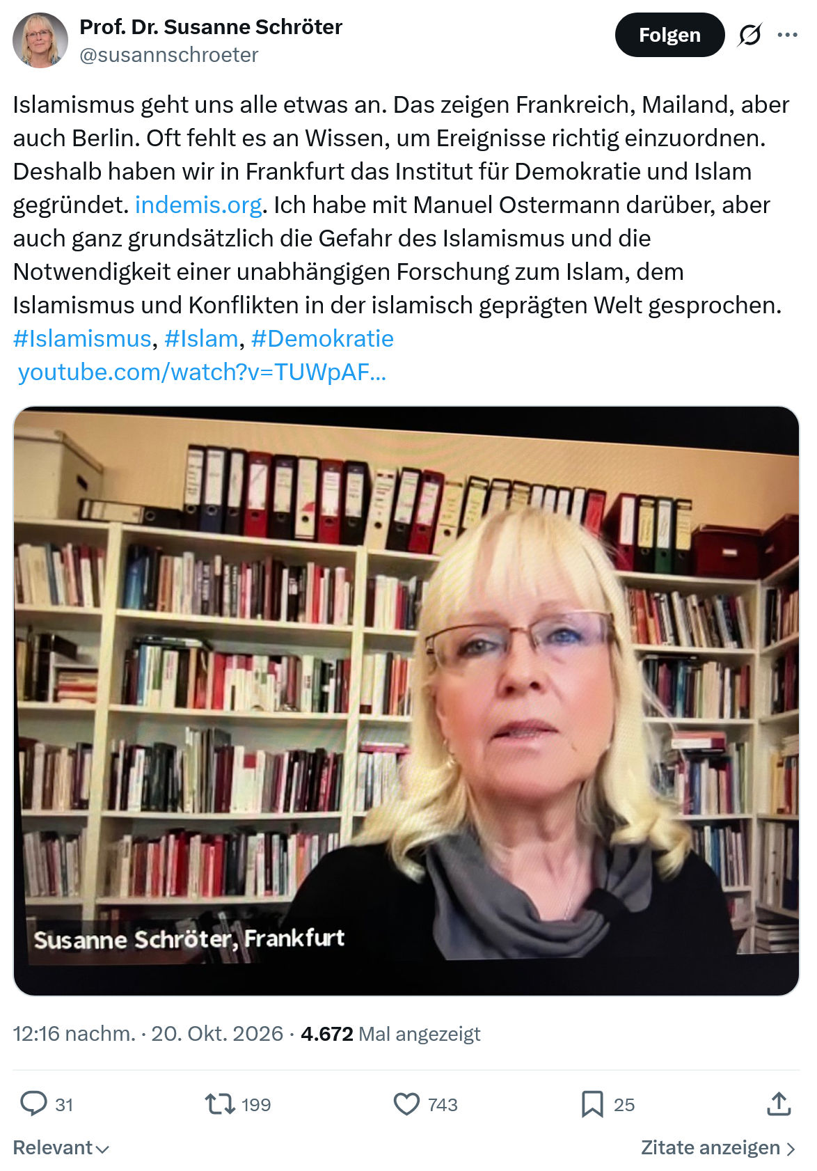 Susanne Schröter: Islamismus geht uns alle etwas an...