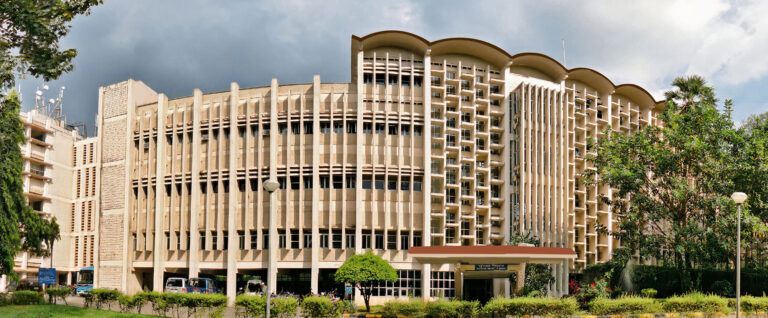 The iconic main gate and campus building of IIT Bombay