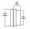 Picture of 2-1/16" Lambda A/F Gauge | Analog Output | Warning