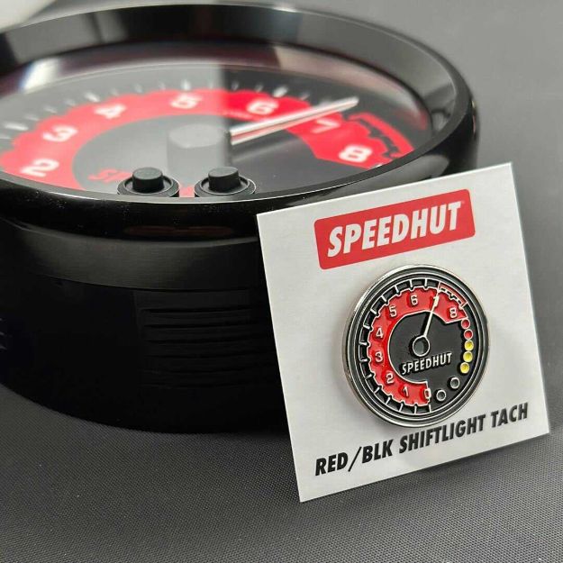 Picture of Limited Edition Gauge Lapel Enamel Pin | Red/Black Shift Light Tach