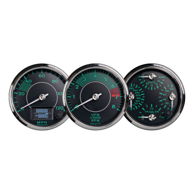 Picture of Porsche 356 Gauge Set | 4" GPS Speedometer & Tachometer & Quad