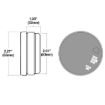 Picture of 2-1/16" Haltech CAN-Bus Voltage Gauge | 6-18V with Warning